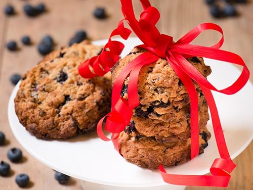 Cookies with Chocolate and Blueberries