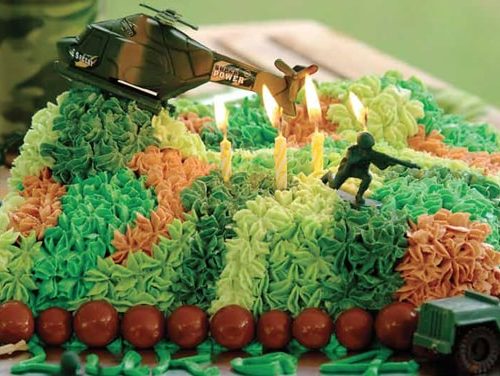 Camouflage Party Cake
