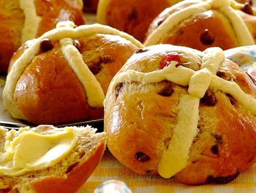 Cranberry and Choc Chip Hot Cross Buns