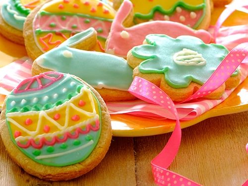 Stork Iced Easter Cookies