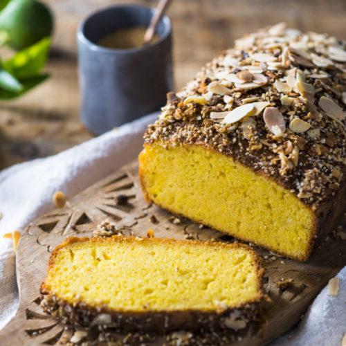 Naartjie Polenta Cake with Almond Oat Streusel