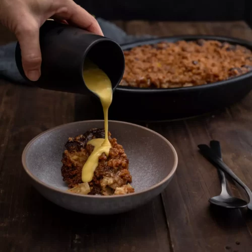 Apple Crumble Malva Pudding (with Maas)